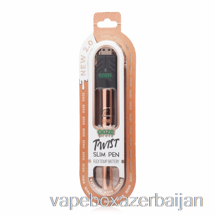 E-Juice Vape Ooze Slim Twist Pen 2.0 Flex Temp Battery Rose Gold